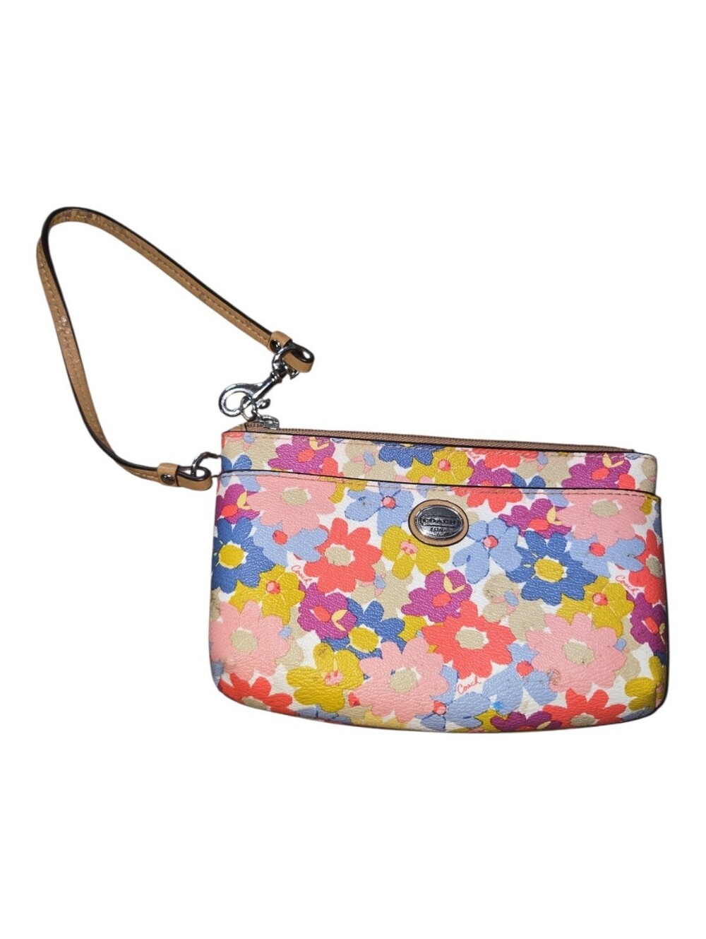 Coach Peyton Floral  Wristlet -